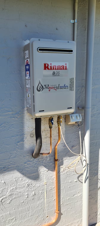 Rinnai B26 LPG Gas Hot Water System - Installed Today